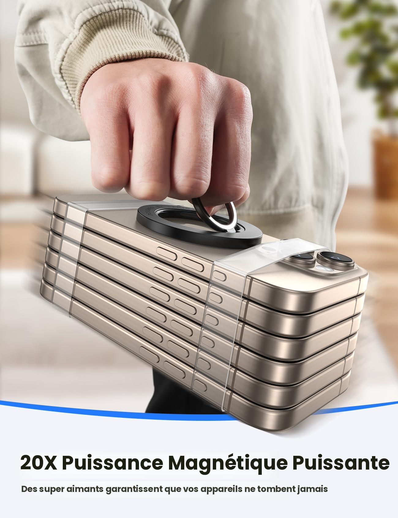 4 Anneaux Métalliques Autocollants Pour Supports Magnétiques - Compatibles MagSafe Et Chargeurs Magnétiques - Plaques Fines Pour Téléphone Ou étui