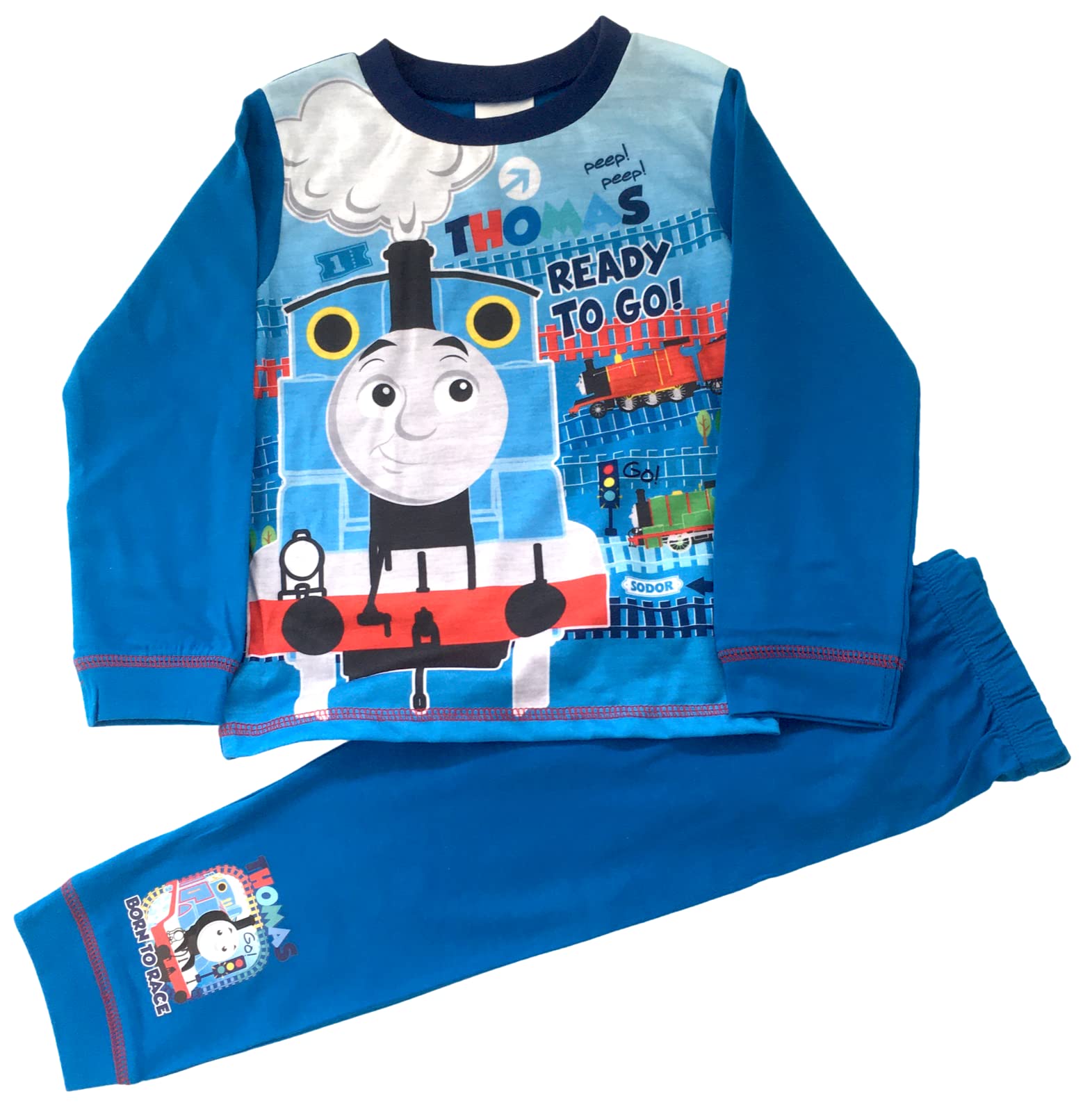 TDP Textile's Thomas The Tank Engine Ready To Go Pyjamas (18-24 Months) Blue