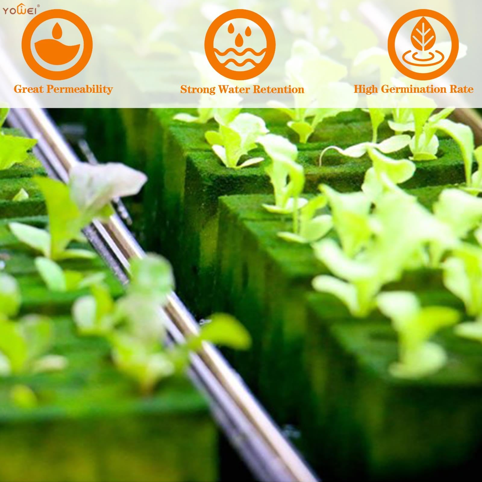 Roccia Cubi di Lana 400 Pz 1 Pollice Grow Cube Spine Seme Coltivazione Fuori Suolo Piantagione Ventilativa Cubi di Media Agricoli