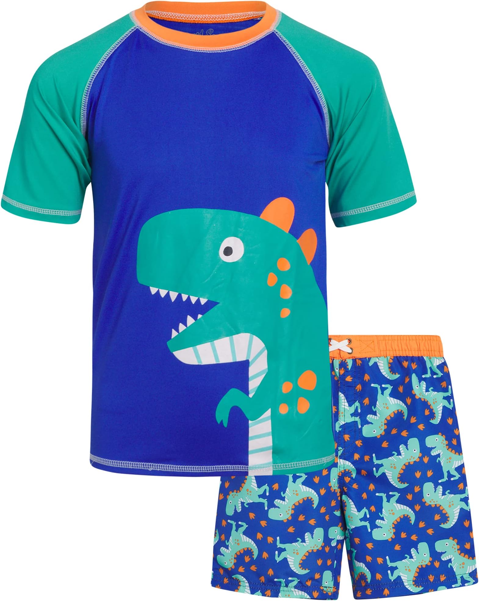 Boys 2-Piece Rash Guard and Trunk Swimsuit Set (Infant/Toddler/Little Boys)
