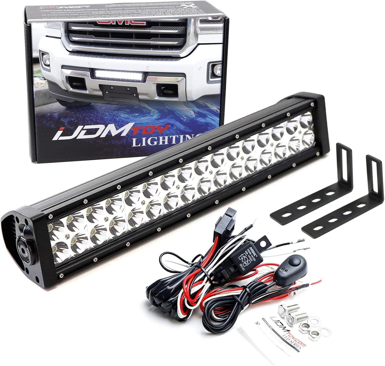 iJDMTOY Lower Grille Mount LED Light Bar Compatible with