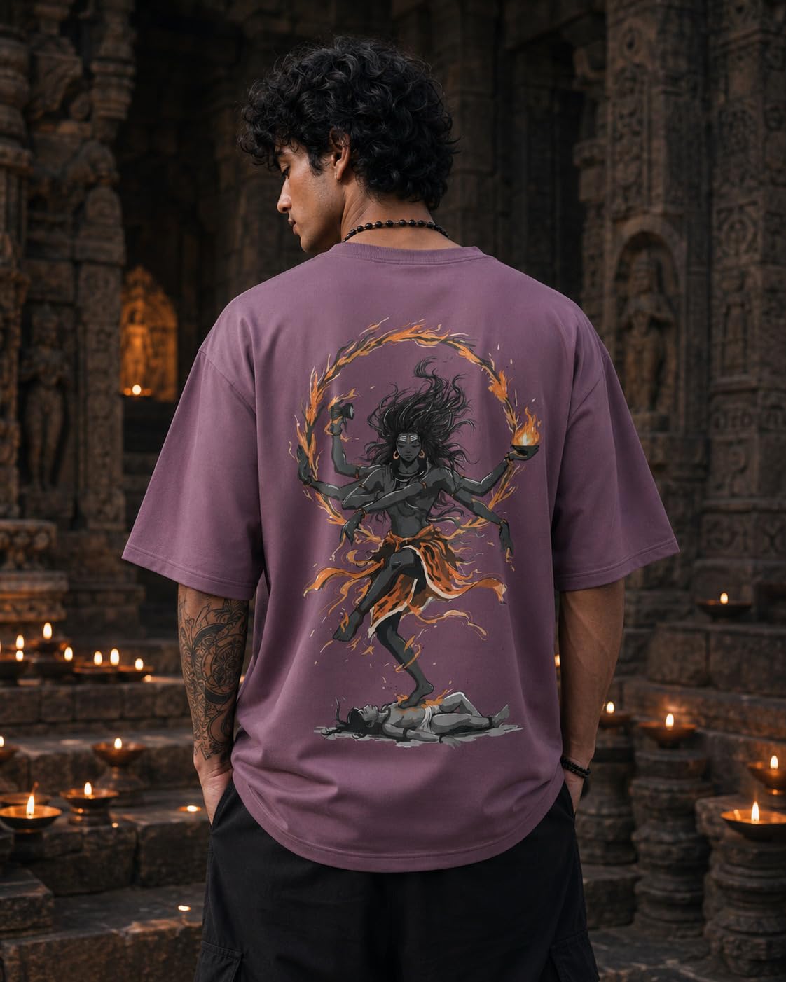 warriorworld Men's Oversized Graphic Printed Pure Cotton T-Shirt-picture-29