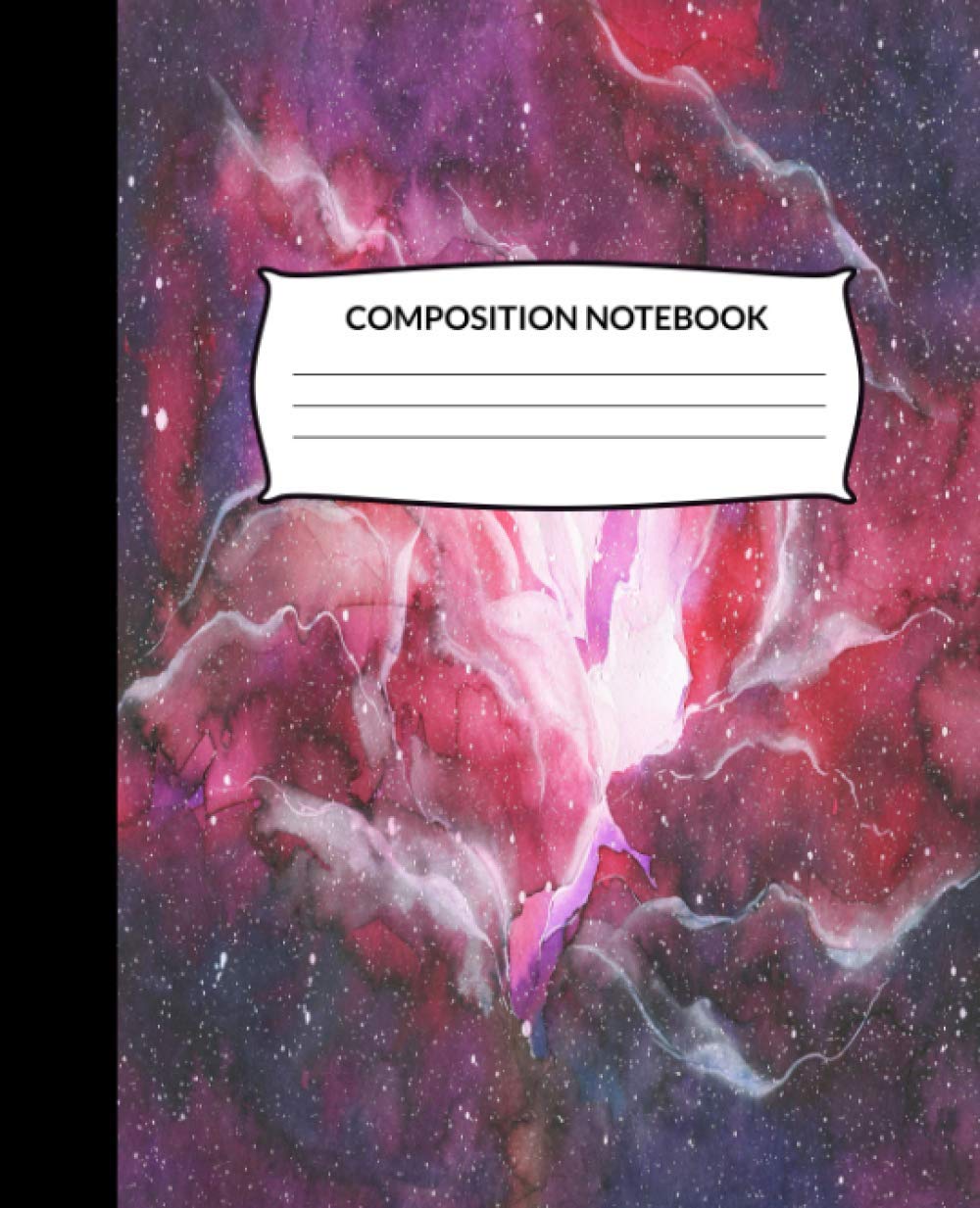 Composition Notebook: Wide Ruled Lined Paper Notebook Journal (Galaxy Space)