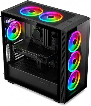 RGB Gaming PC Complete Setup | AMD Ryzen 3 3200G | 16GB DDR4 | Vega 8 | 256GB SSD + 1TB HDD | 22 Monitor | Windows 11 | WiFi | Fast, reliable daily eSports gaming computer.