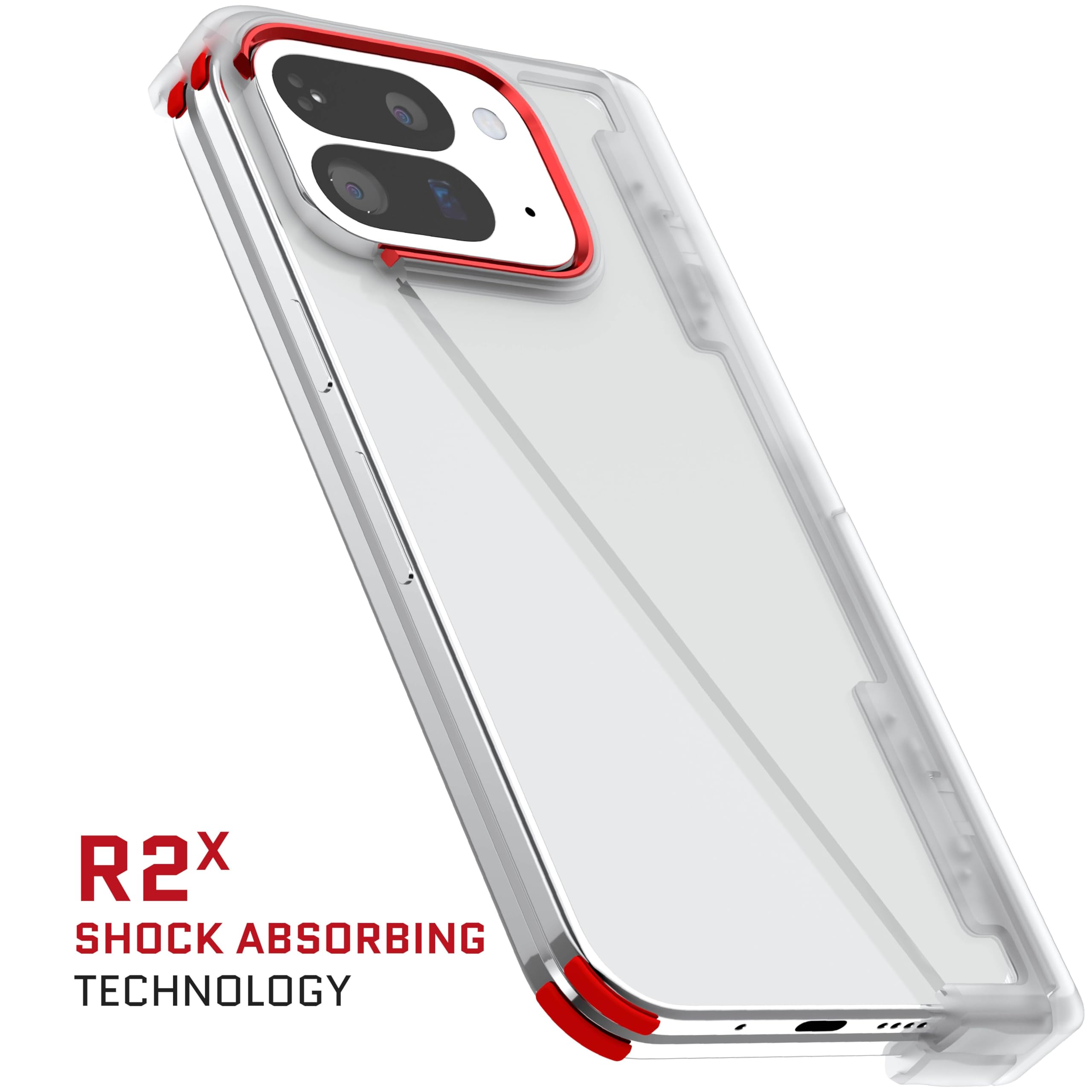 Ghostek Covert Schutzhülle für Pixel 10 Pro Fold 2025 mit integriertem Ständer und vollständigem Scharnierschutz, transparent, entworfen für Google Pixel10 Pro Fold 20,3 cm (8 Zoll) (transparent)