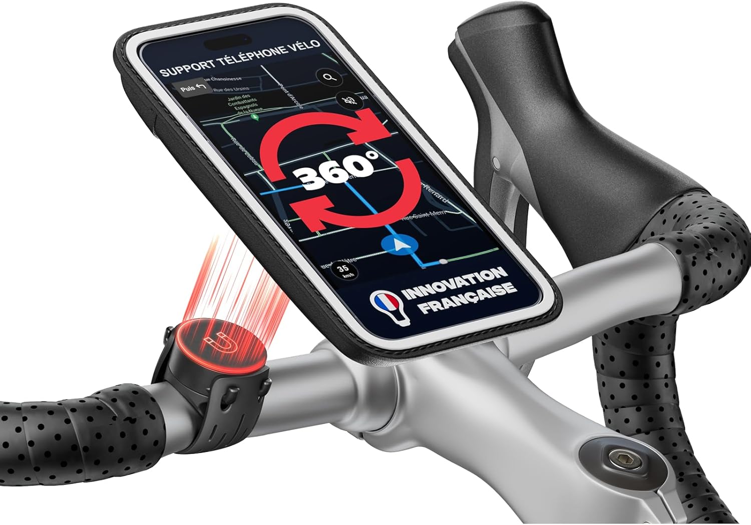 Shapeheart - Magnetic Bike Phone Holder | Anti Vibration | Waterproof Phone Holder for Bike | 360° Orientation