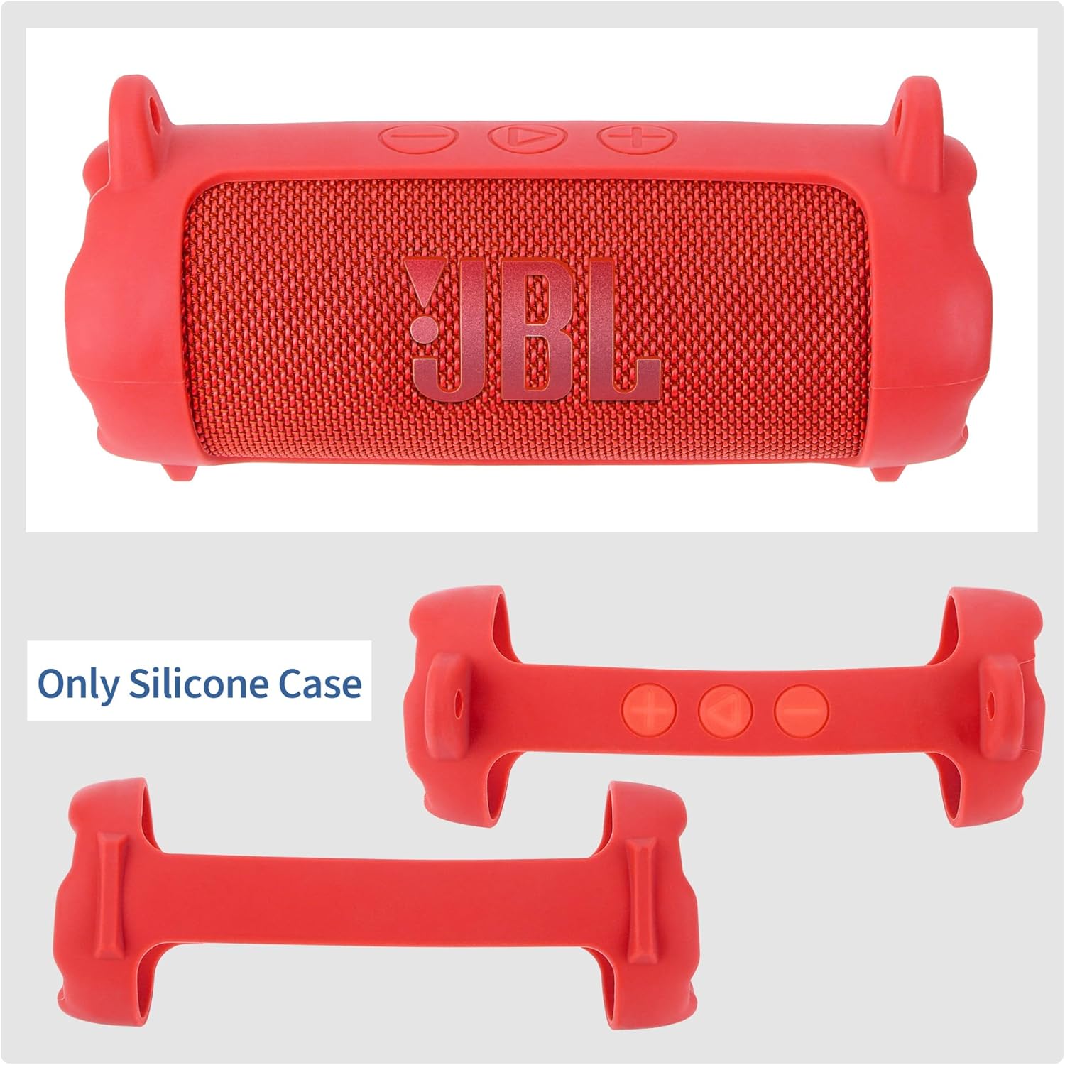 Silicone Cover Compatible with Flip 7 Portable Waterproof and Drop-Proof Speaker (Black) - Image 5