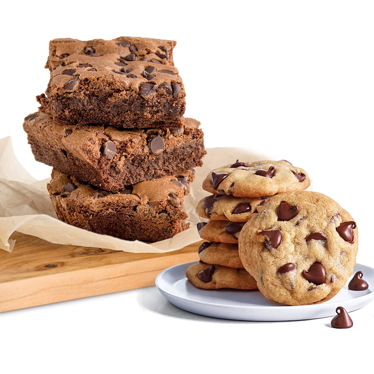 David's Cookies Gluten Free Chocolate Chip Brownies and