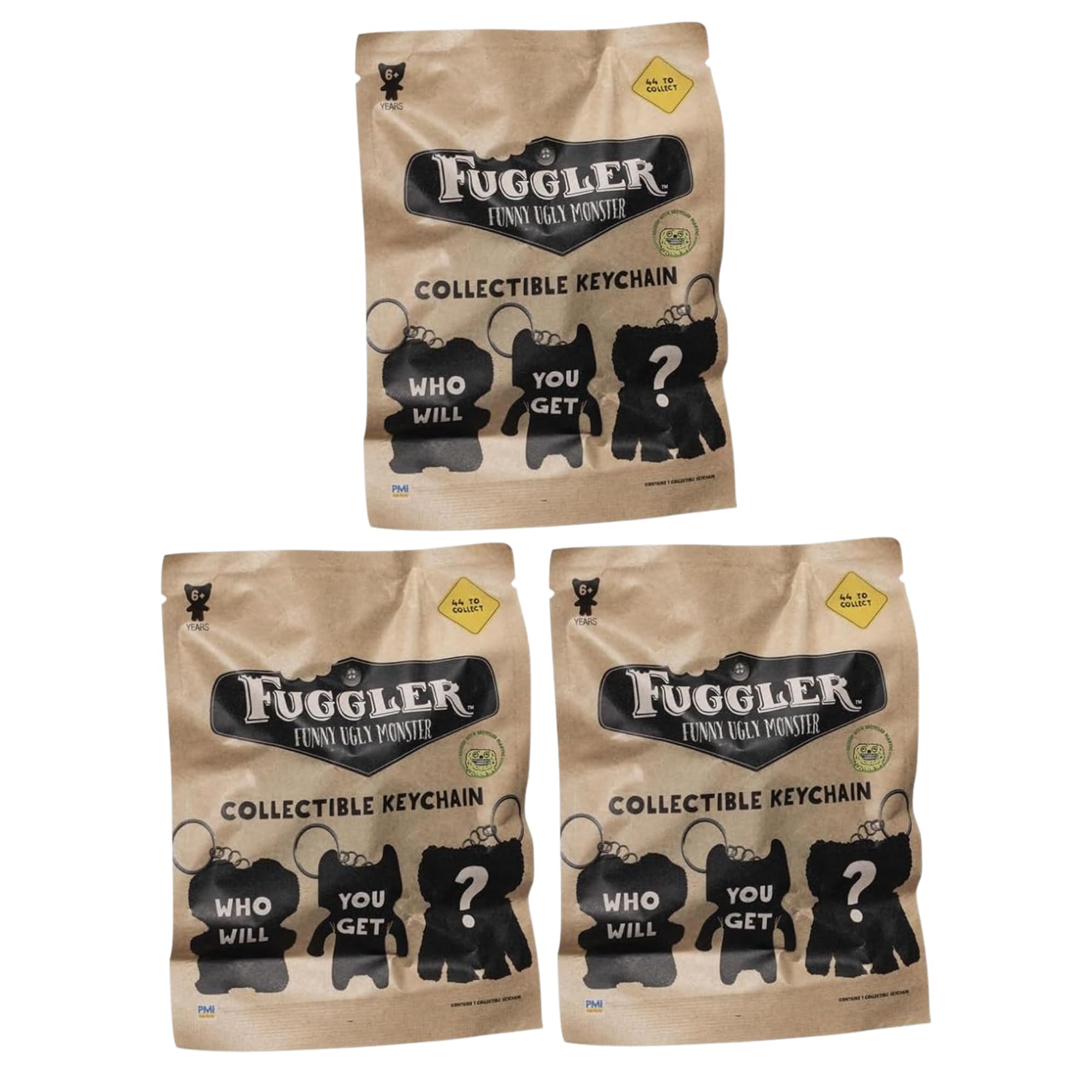 Fuggler Blind Bag Party Favours & Soft Dolls - PVC Bagclips - Pack of 3 โ image 1