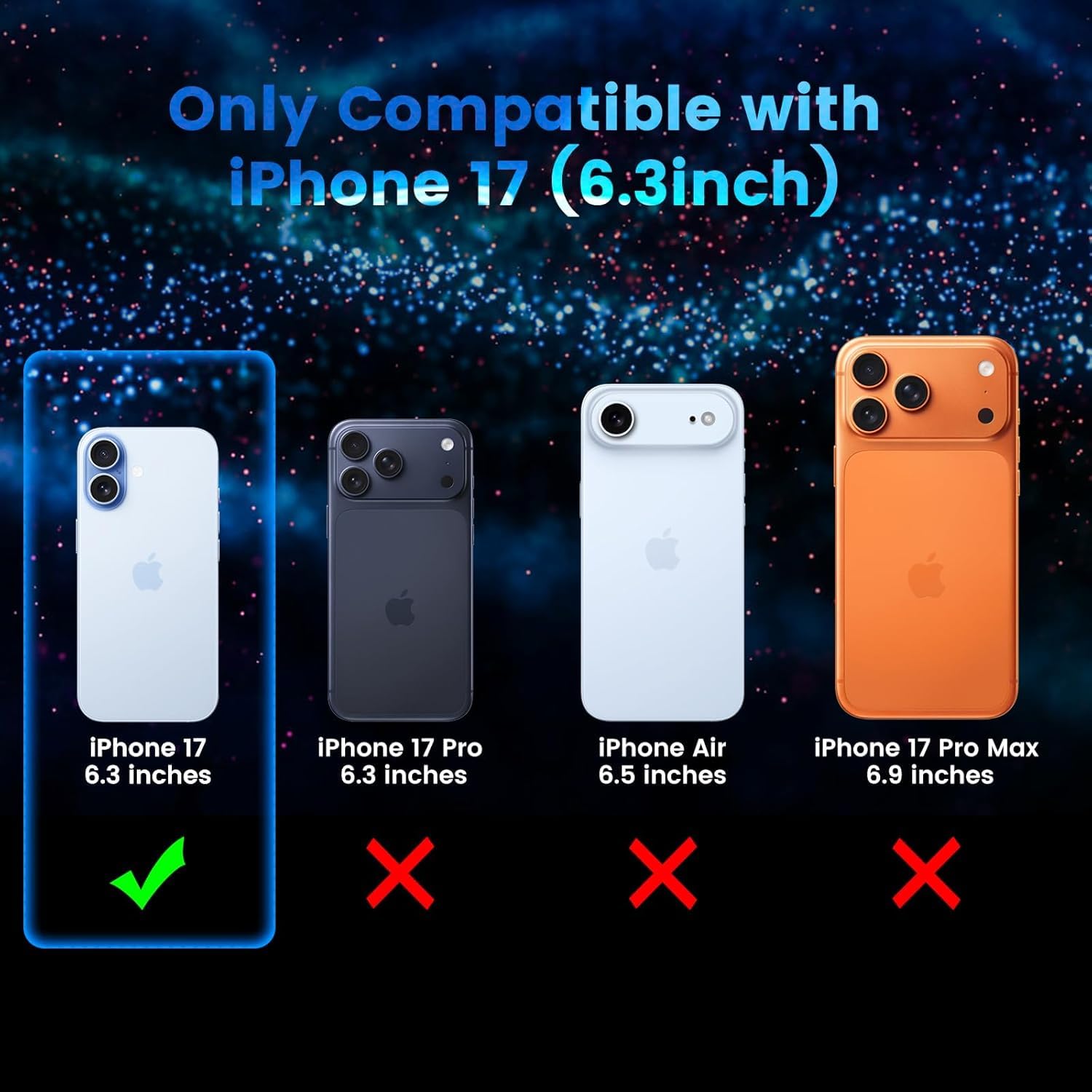 OpenTech® Premium Camera Lens Protector Tempered Glass Compatible For iPhone 17 With Edge To Edge Coverage (Full Transparent) (Pack of Two) — Amazon image 2