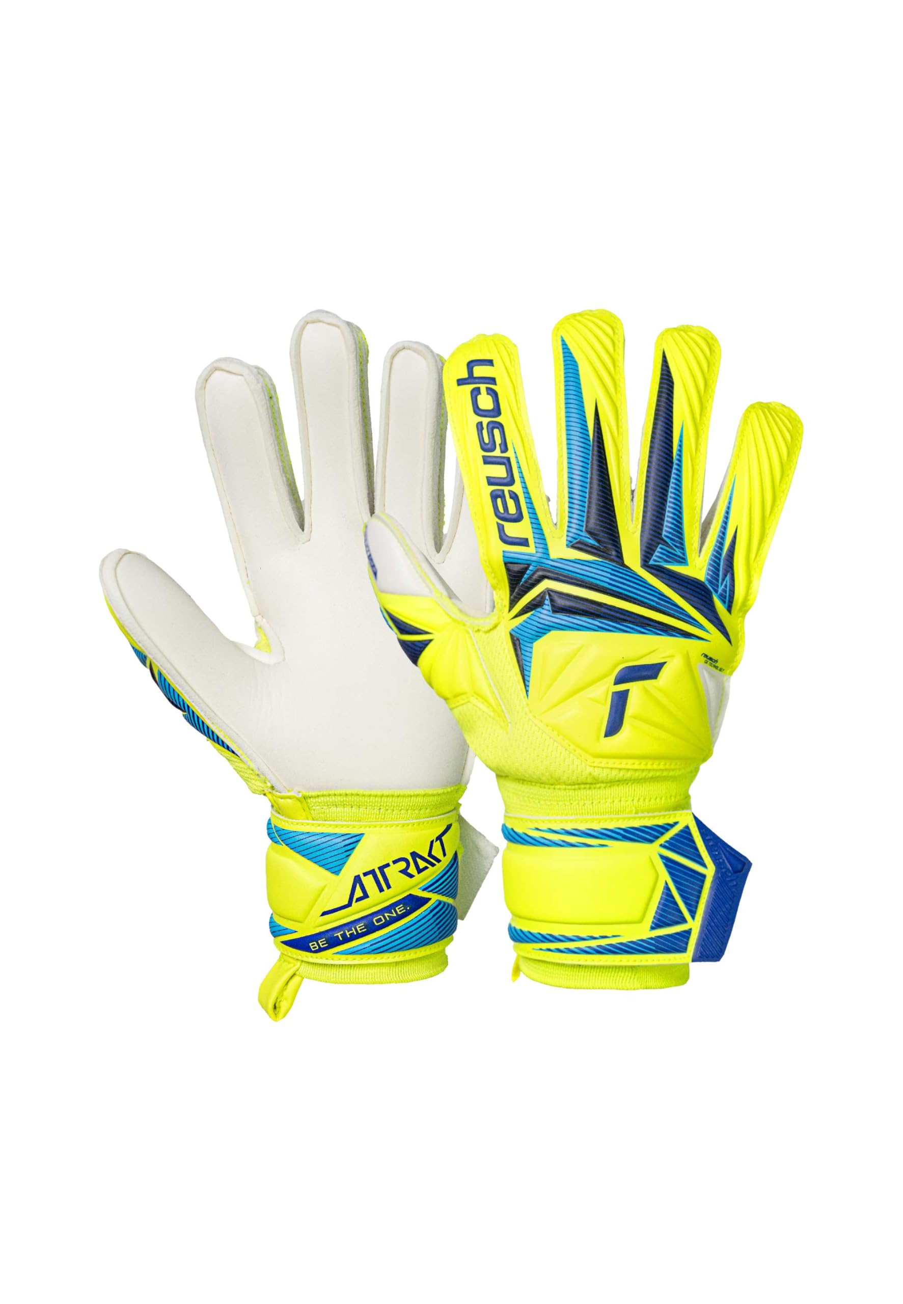 Reusch Torwarthandschuhe Kinder Jugendliche |starker Grip, ergonomische Passform & lang anhaltende Performance |für Training & Spiel | Naturrasen & Kunstrasen | Größe 4-8 | Attrakt Advance Junior