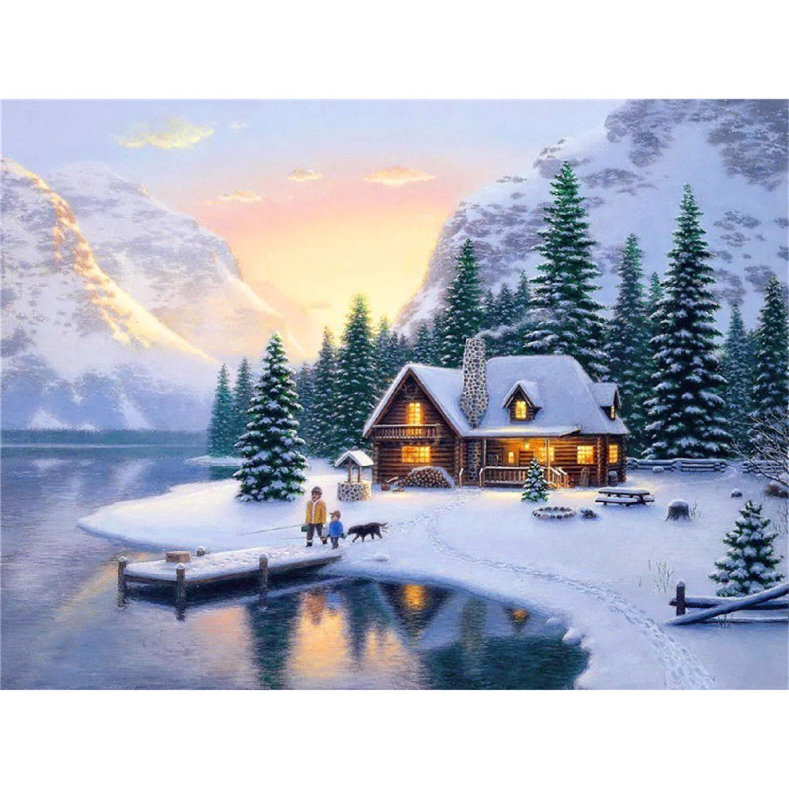 Eiialerm Kits punto croce per adulti Ritratto egiziano kit mestieri ricamo principianti,Decorazioni la casa-40x50cm (Tela prestampata 11CT