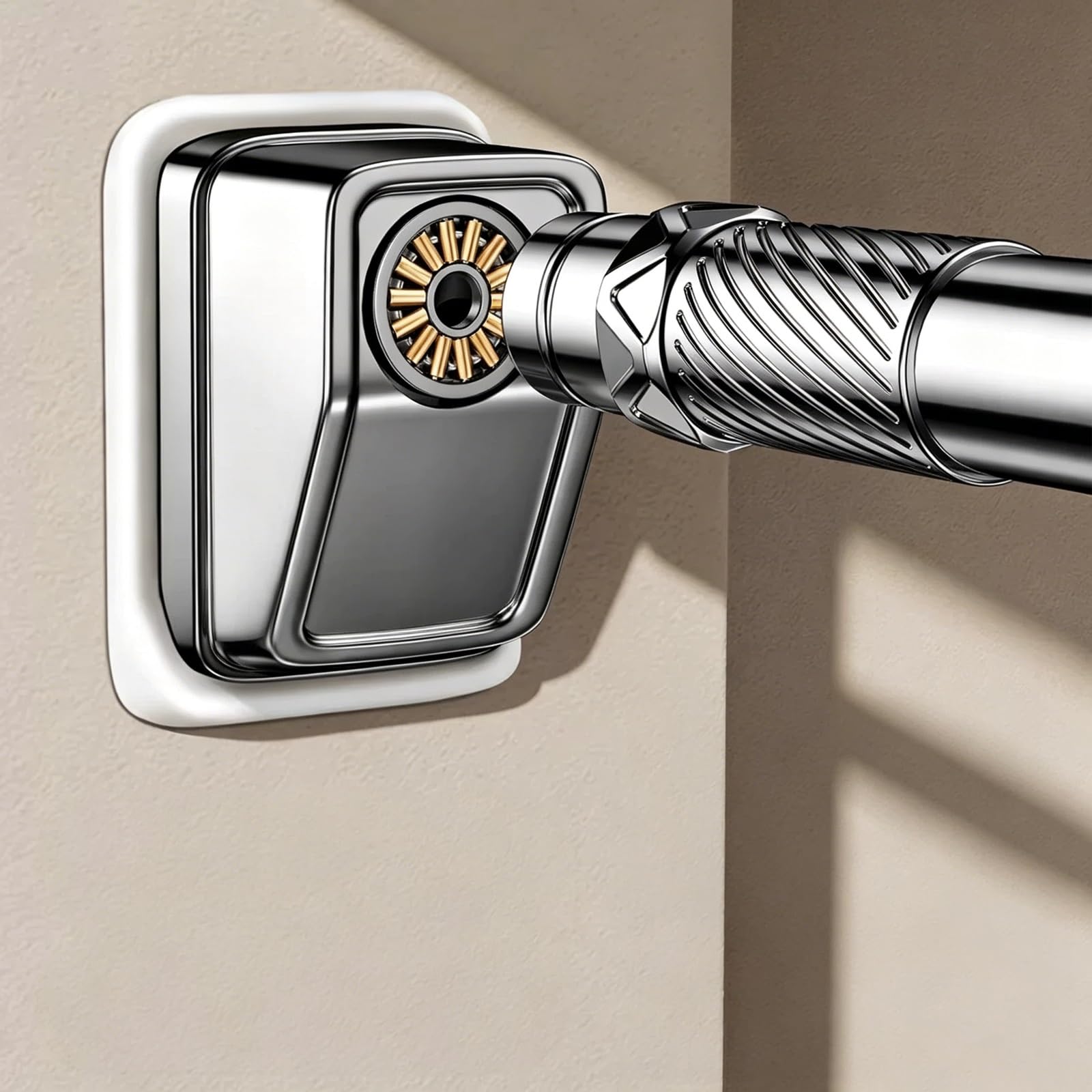 Adjustable Tension Curtain Rod, No Drill No Damage, Rust Proof Anti Slip, 28" to 193" for Closets Windows Bathrooms Laundry Rooms(Silver,100-170cm/39-67in)