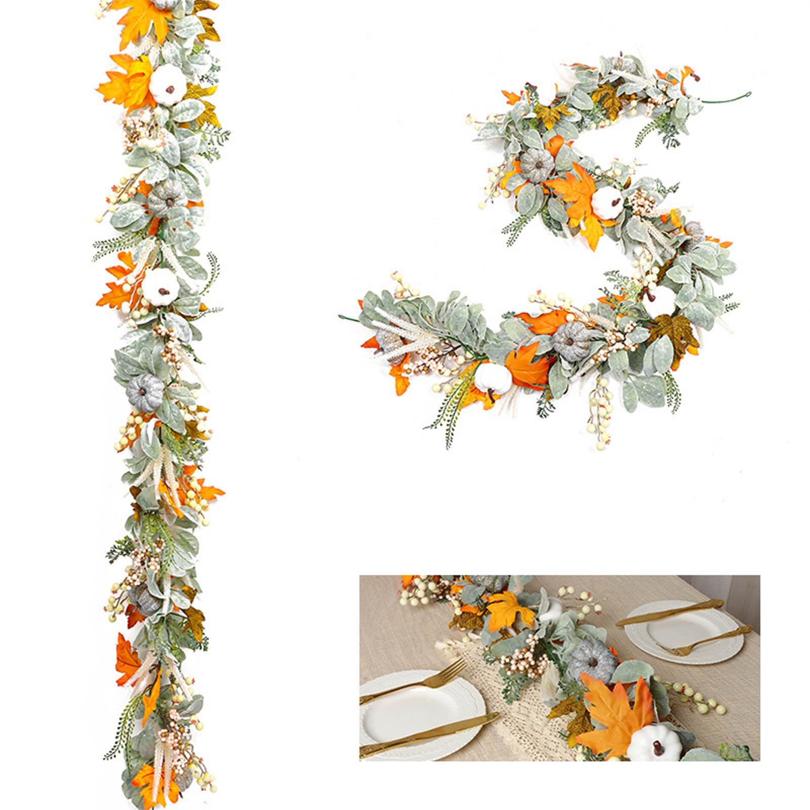 Otoño hoja de arce vid para el hogar, arreglo floral de temporada para bodas, eventos e interiores 062234