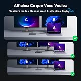 UGREEN Revodok Pro 209 Docking Station USB C DisplayLink Dual HDMI et DisplayPort 4K60Hz Double Affichage Différent pour MacOS 9 en 1 Station Accueil Multiports USB 10Gbps PD 100W Ethernet Gigabit - 4