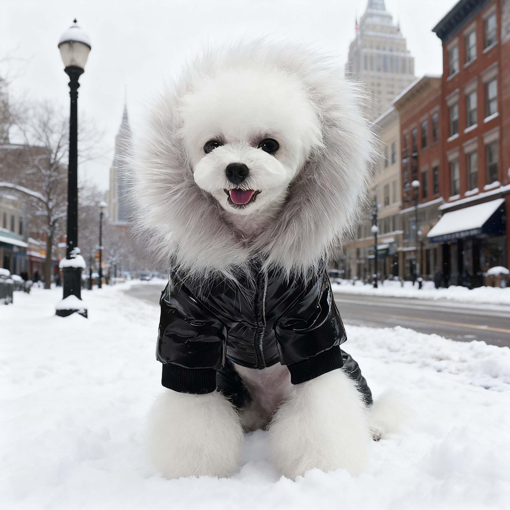 Abrigo Impermeable para Perro, Abrigo de Invierno para Perro, con Capucha, Mono de Nieve
