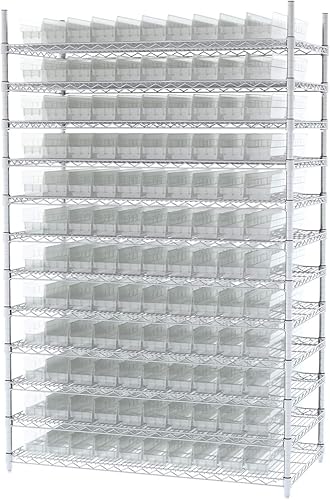 Miniatura 6 de Akro-Mils 30124 - Caja de plástico para estantes anidados, (24 x 4 x 4 pulgadas), transparente, (paquete de 12)