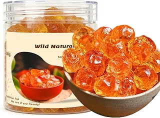10.58 oz Wild Natural Peach Gum, Plant Collagen Protein Beauty Supplement, Vegan Gluten-Free Superfood, Peach Flavor, 300g