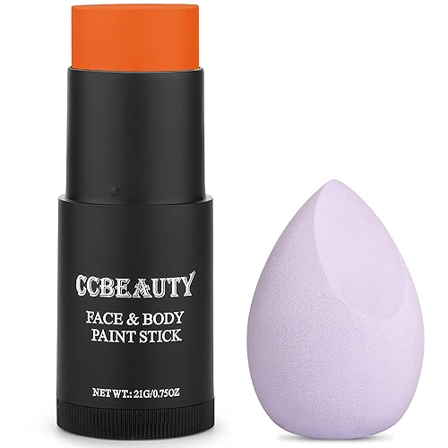 Miniatura 9 de CCbeauty Palo de pintura facial dorada metálica, kit de pintura facial con purpurina, pintura corporal profesional, kit de maquillaje SFX no tóxico