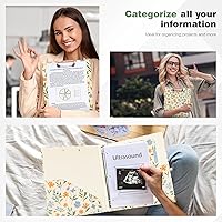 Vista 48 de Ospelelf Mini 3 Ring Binder, 2 Inch, Cute Pink Marble Binder for 5.5" x 8.5" with 5 Tab Dividers, File Folder Labels and Low Profile Clipboards