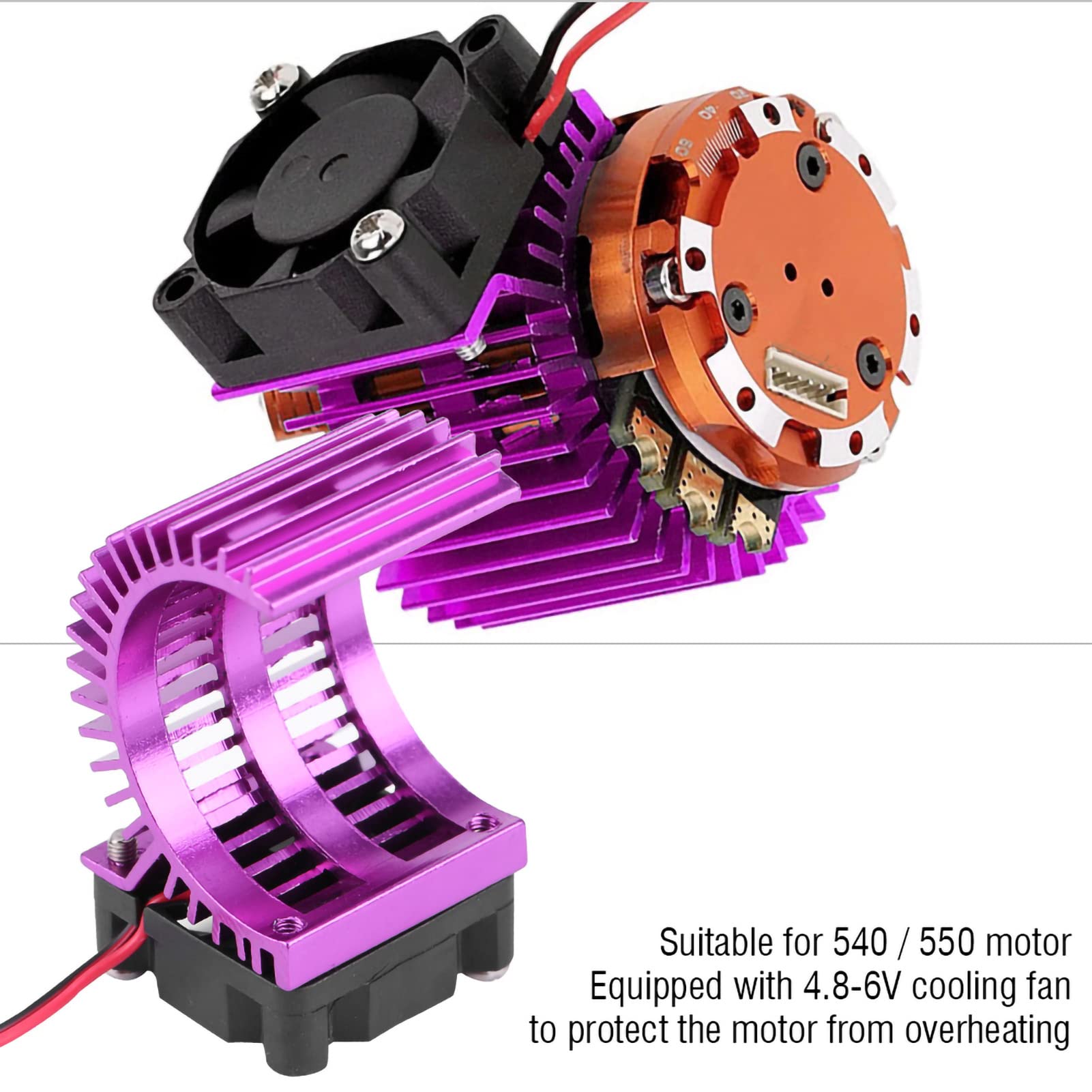 Model Ary Heat Sink, Aluminum Alloy Engine Motor Cooling Heat Sink, Electric Motor Heat Sink for RC Car()