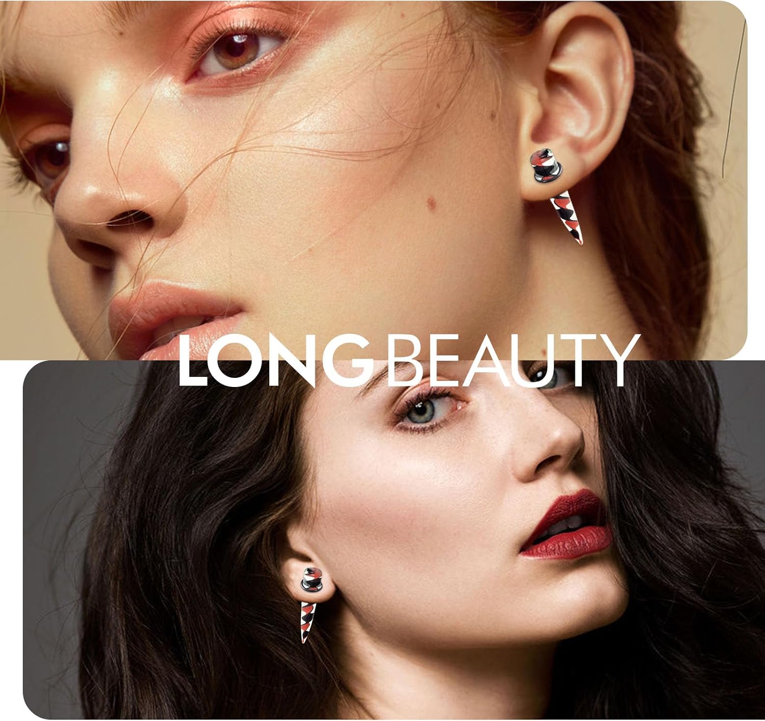Longbeauty Glass Ear Tapers 4G-12mm Gauges Plugs Colorful Ear Stretching Kit for Women Men Handmade Gauges Earrings Piercing Jewelry