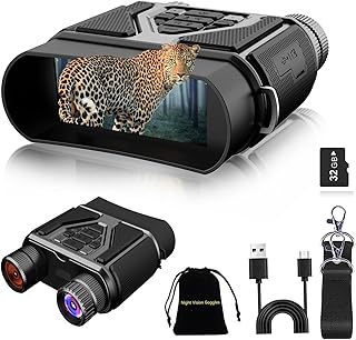 Nachtsichtgerät Jagd Enthält eine 32 GB-Speicherkarte Fernglas mit Kamera Fernglas mit Nachtsicht Eignet Sich sehr gut für Camping, Jagd und Nachtbeobachtung EIN Tolles Geschenke für Männer（Schwarz）