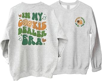 in My Cookies Dealer Era Sweatshirt 2-Sided, Girl Scout Cookie Dealer Sweatshirt, Groovy Retro Girl Scout Sweater
