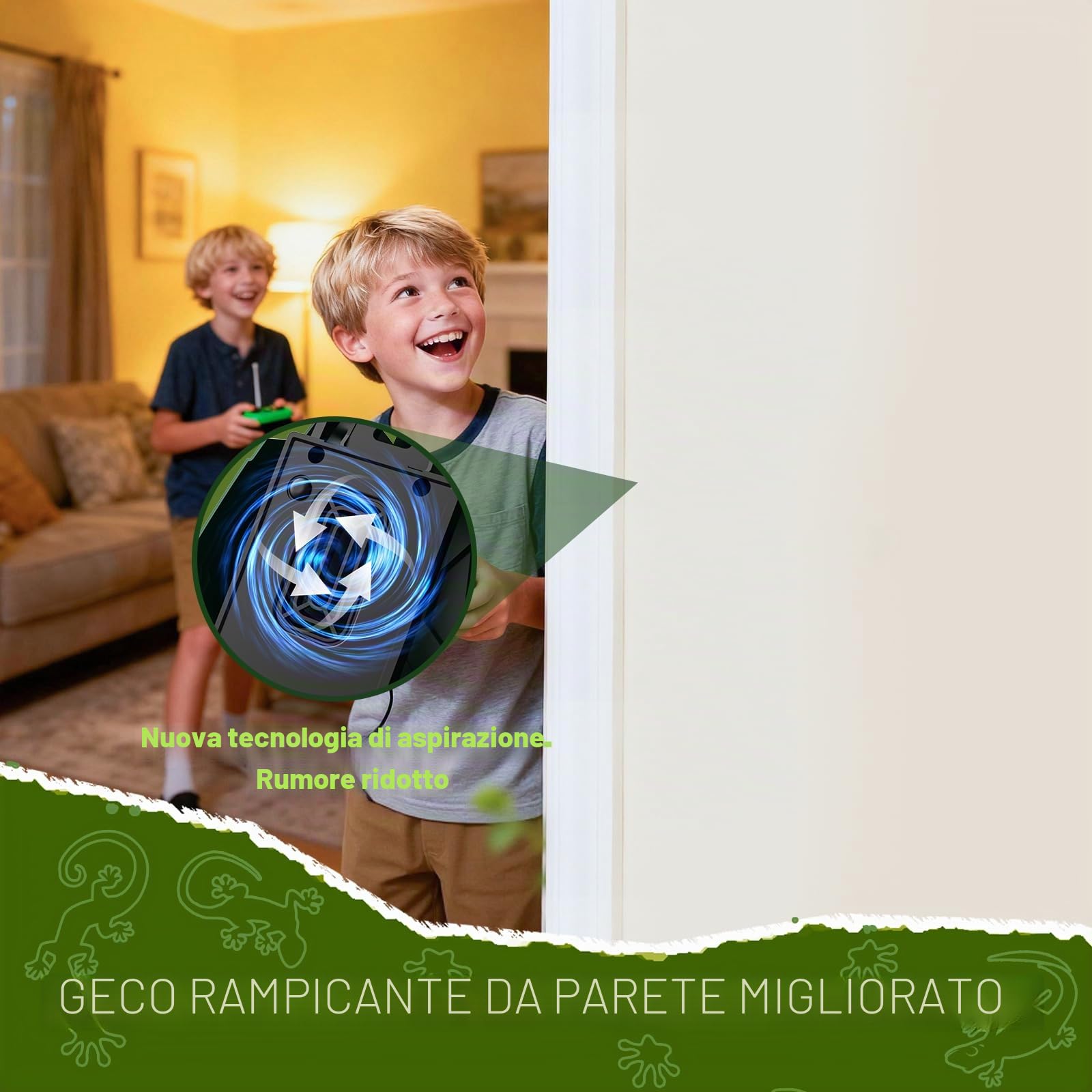 Macchina Arrampicata Geco Telecomandata, Giocattolo Lucertola Robotica Realistica, Adatto a Bambini dai 3 agli 8 Anni, Può Arrampicarsi sui Muri, Design Camaleonte, Regalo di Natale(Type-2)