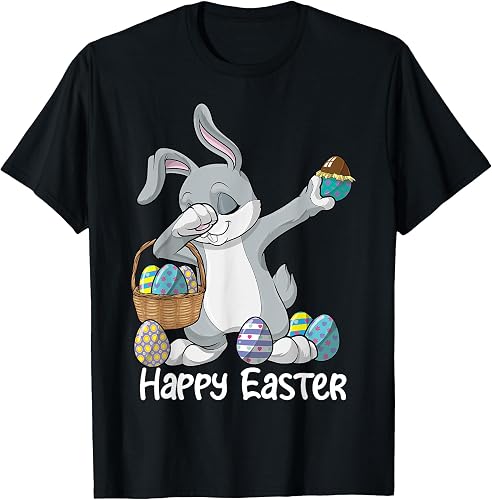 Dabbing Rabbit Easter Day Eggs Dab Boys Girls Kid Cute Bunny