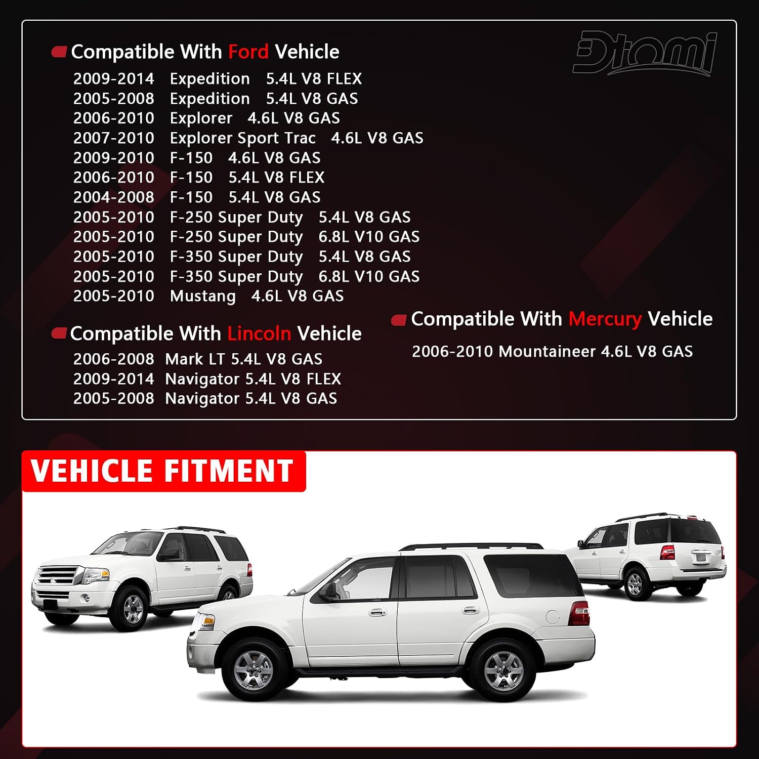 Engine Valve Cover Bolt Compatible with Ford Lincoln Vehicle Expedition, F-150, F-350 F-250 Super Duty, Mustang, Mark LT, Navigator 4.6L 5.4L Replaces# 3L3Z-6C519-AA, 3L3Z-6C519-DA, 7L1Z-6C519-A