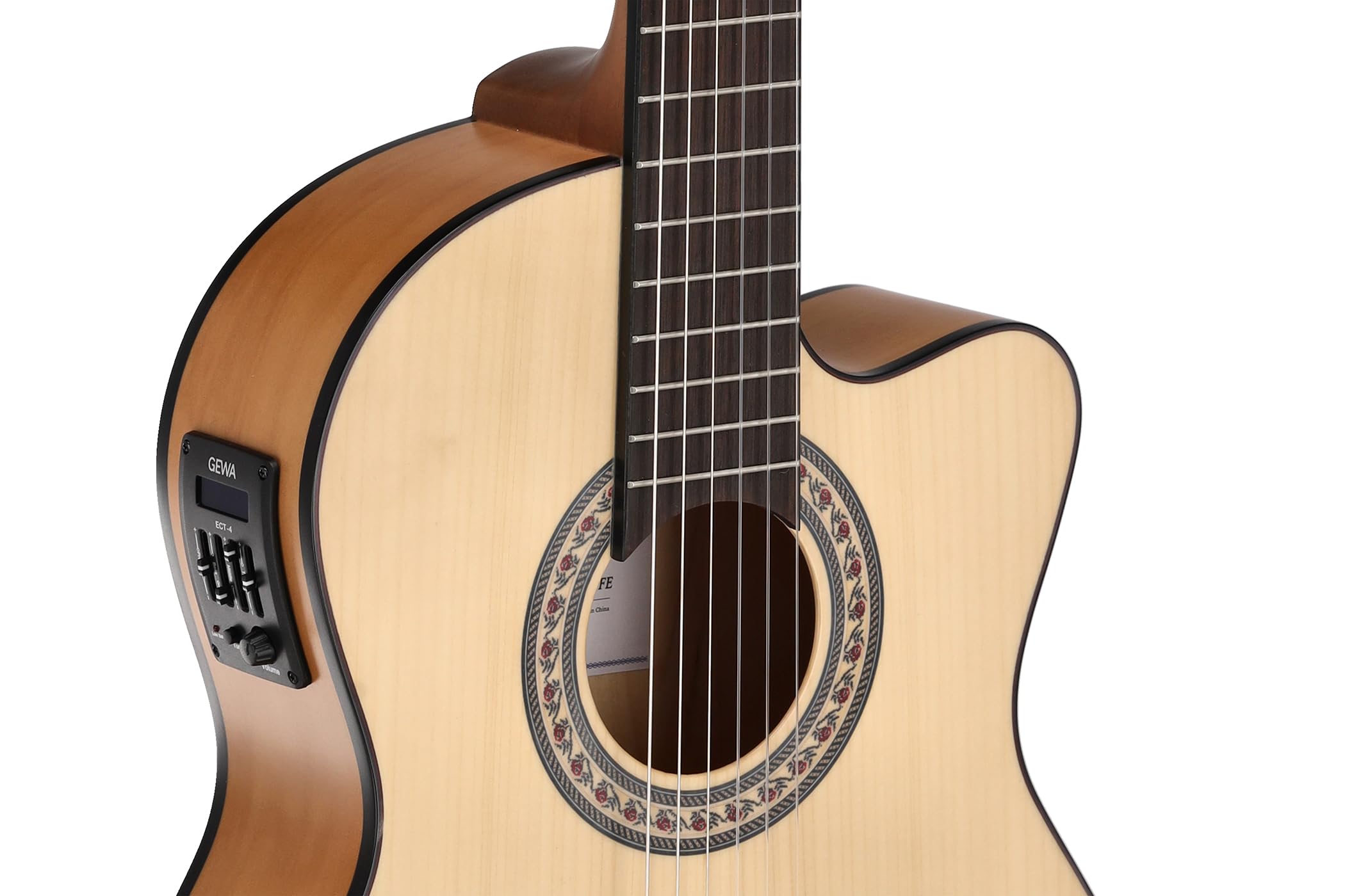 Chitarra Elettroacustica Caballero Principio Flamenco Cut Tavola Abete Massiccio Agathis Preamp ETC-4 CA-PM FE