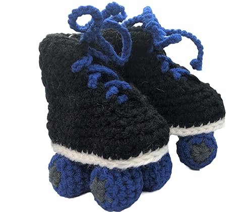 Racing Style Roller Skate baby booties (Blue)