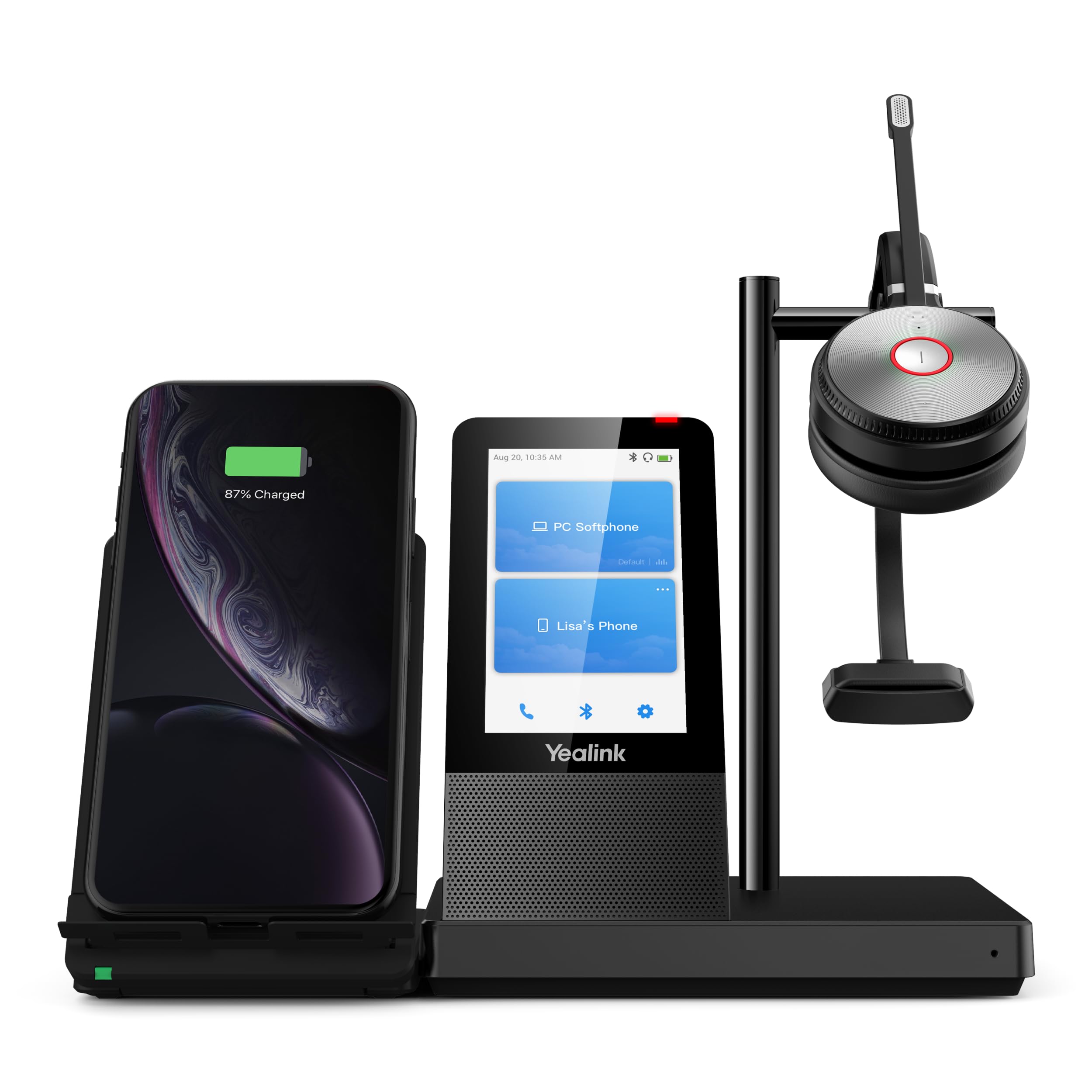 Yealink WH66 Mono UC Systèmes de conférences Audio personnelle sans Fil Arceau Bureau/Centre d'appels USB Type-A Bluet