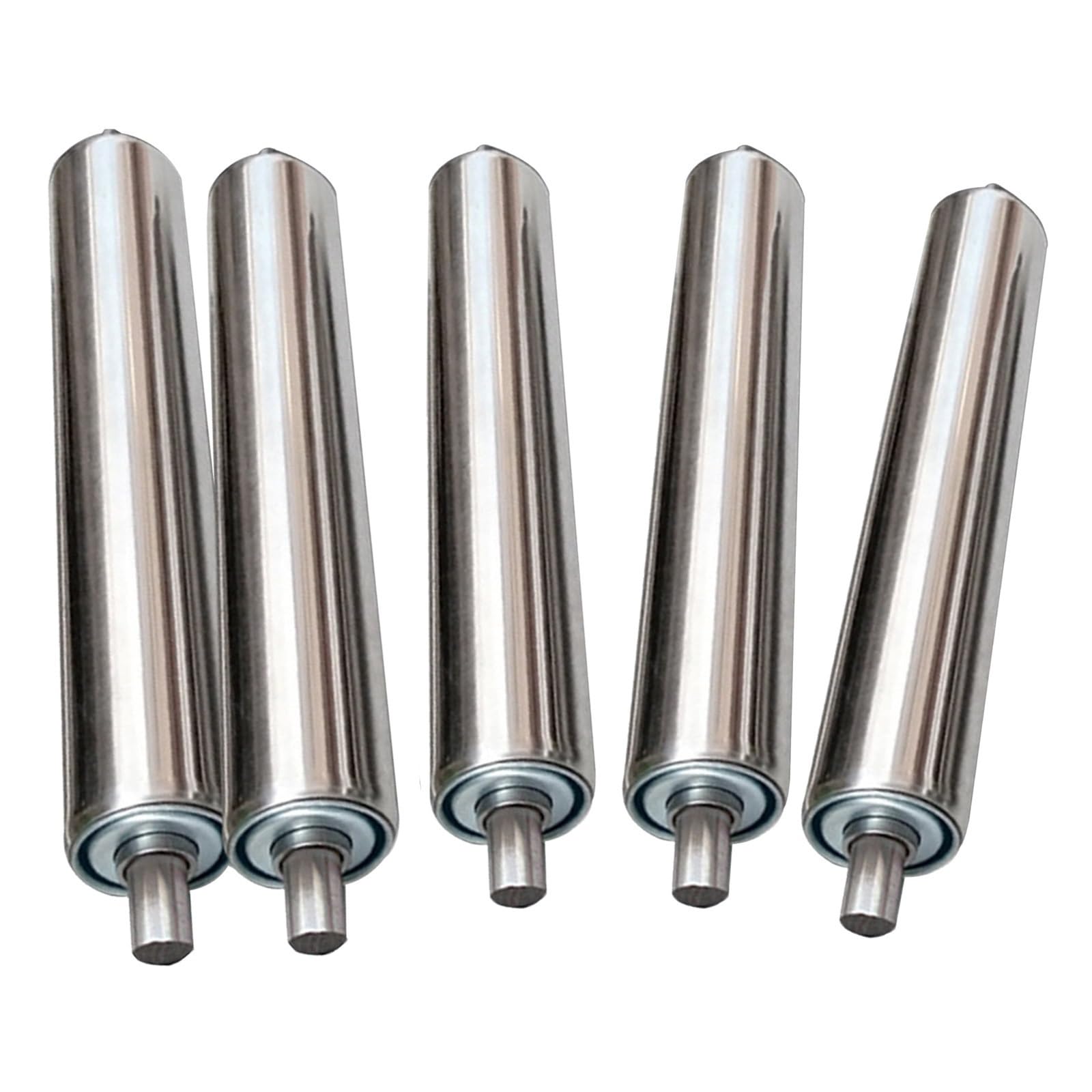 Rouleaux de convoyeur en acier inoxydable 50mm x 700mm pour menuiserie lot de 5 pièces amovibles