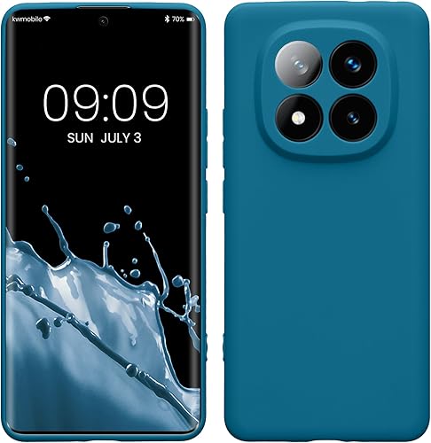 Vista 697 de kwmobile Funda compatible con Xiaomi Redmi Note 11 / Note 11S - Funda protectora de silicona TPU suave y delgada - Azul Báltico Azul (Baltic Blue)