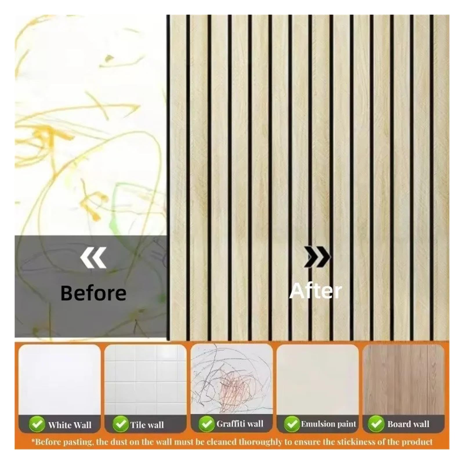 Papel pintado autoadhesivo de grano de madera de 10M/5M/3,0M