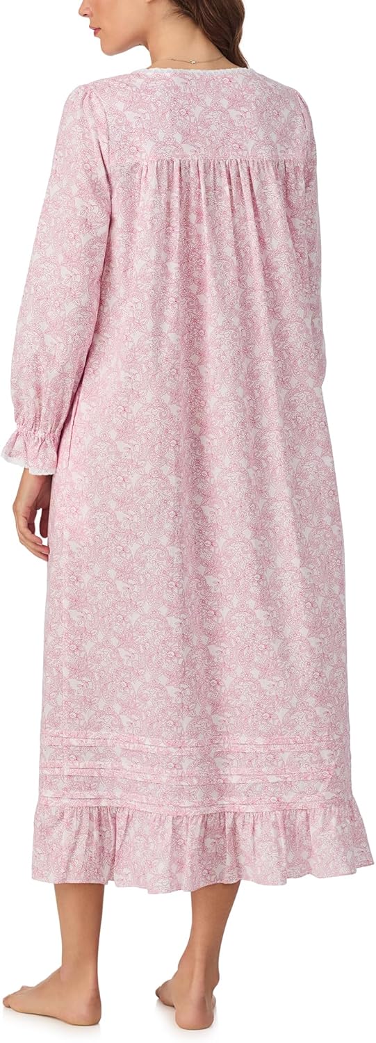 Eileen West womens Cotton Lawn 50" Ballet Long Sleeve Nightgown - Image 3