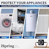 Vista 3 de iSpring ED2000S - Desincrustante para toda la casa, acondicionador de agua dura electrónico alternativo sin sal, diseño de luz LED de respiración