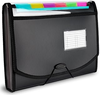 H4D Accordian Expanding File Folder Paper Organizer, 13 Pocket Expandable A-Z Alphabetical File Divider Paper Keeper for A4 Letter Size School Office Documents Filing