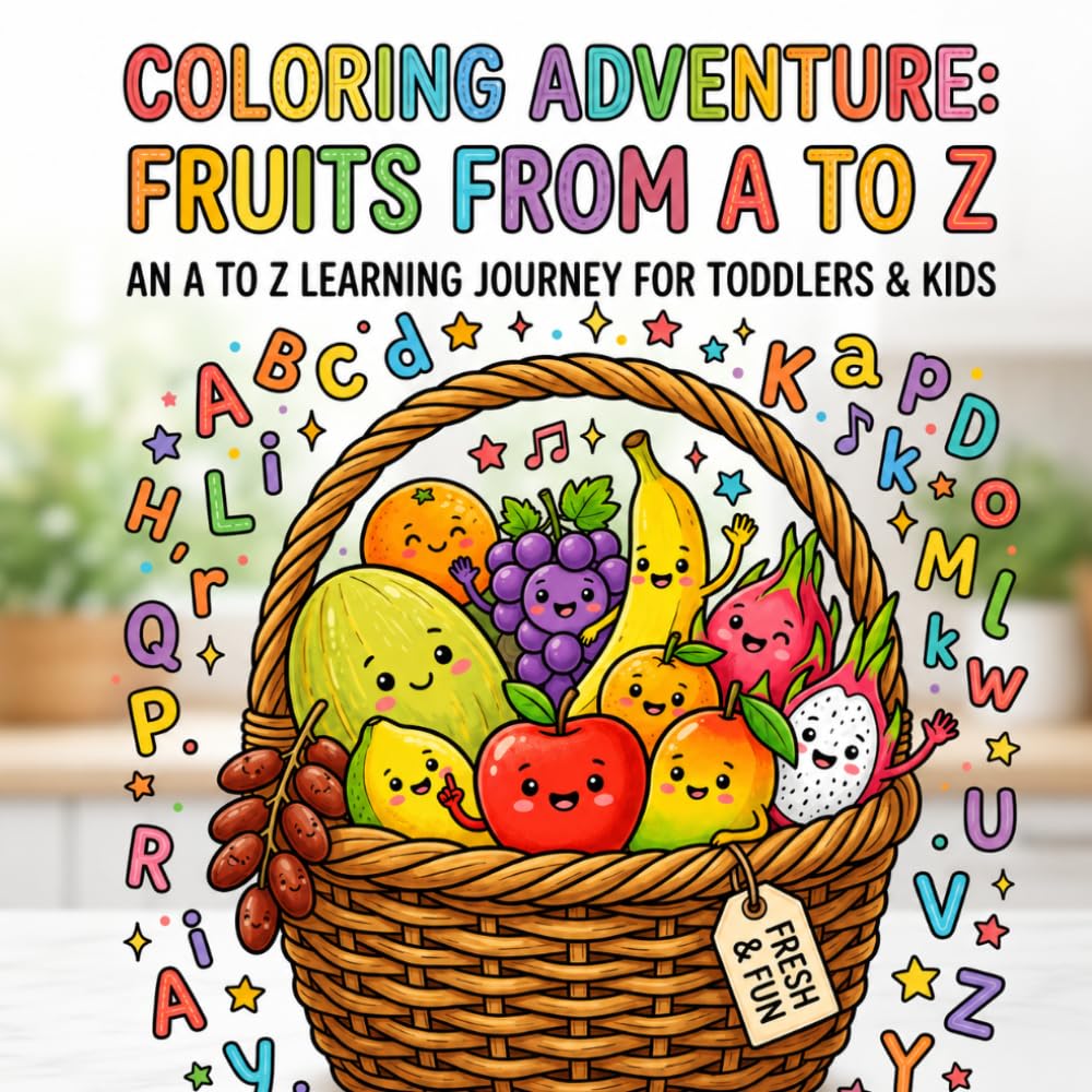 Coloring Adventure: Fruits From A-Z