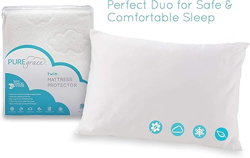 Miniatura 9 de PUREgrace Tencel - Juego de almohada y funda de almohada para niños pequeños, funda de algodón orgánico, lavable y suave para niños de 2 a 5 años,