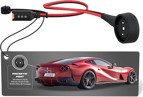 JMR Adaptador para Ferrari 488 F8 California T Portofino 812 Roma GTC4Lusso FF F12 Compatible con CTEK (puerto magnético, con indicador)