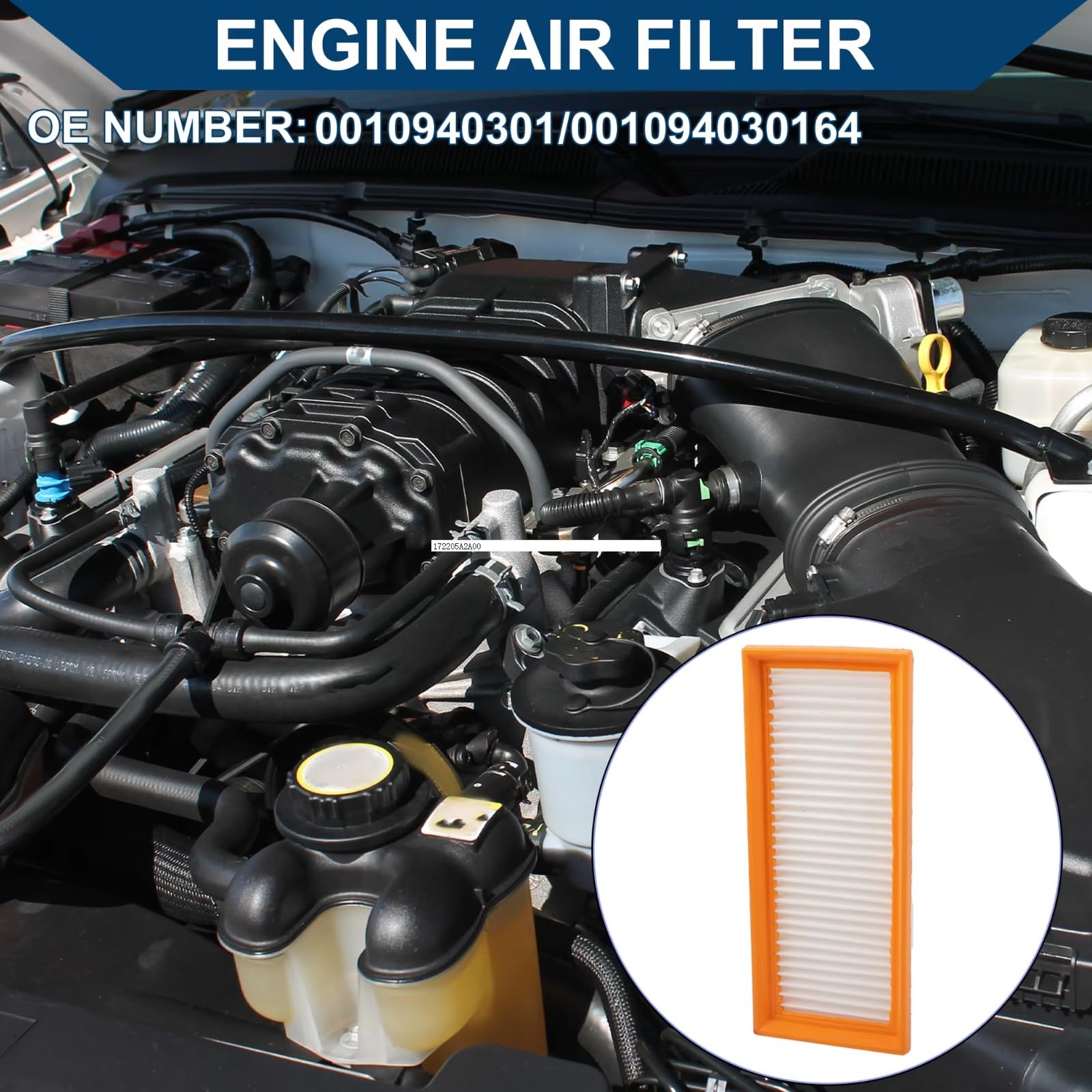 Filtro Aire Motor Coche Para Smart Fortwo L3 1.3L 2008-2015