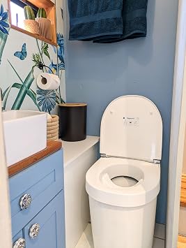 Separett Tiny Self-Contained Urine-Separating Compost Toilet | Built-in Urine Container with Emptying Sensor, No Additives or Mixing Needed, For Vans, RVs, Cabins, and Boats