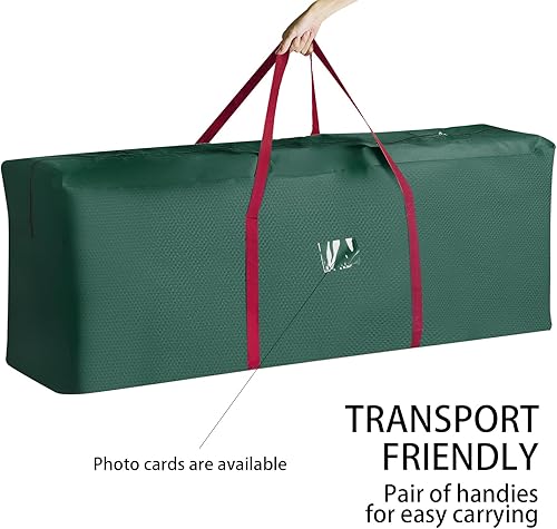 Miniatura 4 de YKL Bolsa de almacenamiento para árbol de Navidad, se adapta a árboles desmontados de hasta 7.5 pies, duradera, resistente al agua, material Oxford