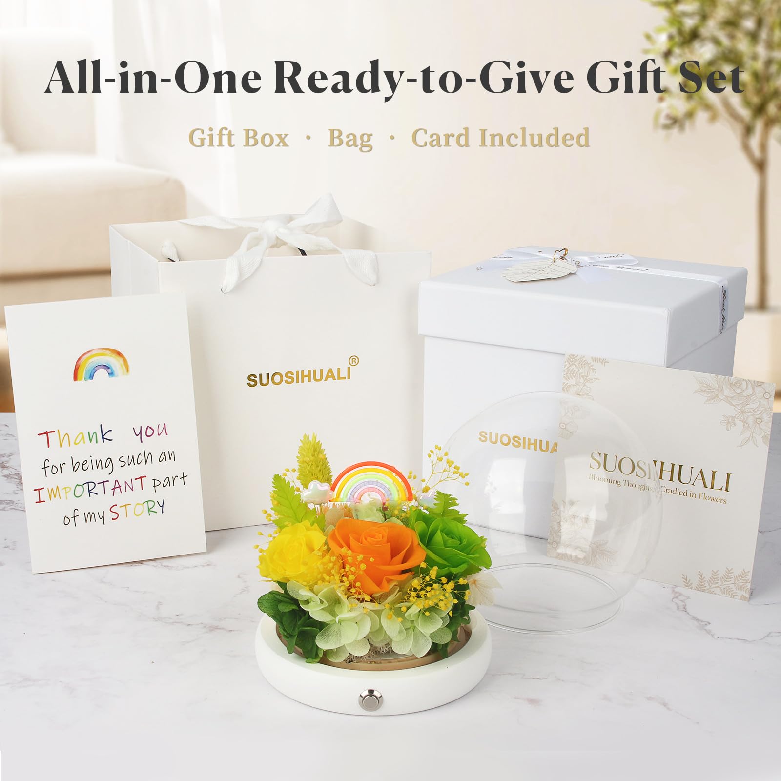 Rainbow LED Preserved Roses - Aesthetic Gift for Her -2