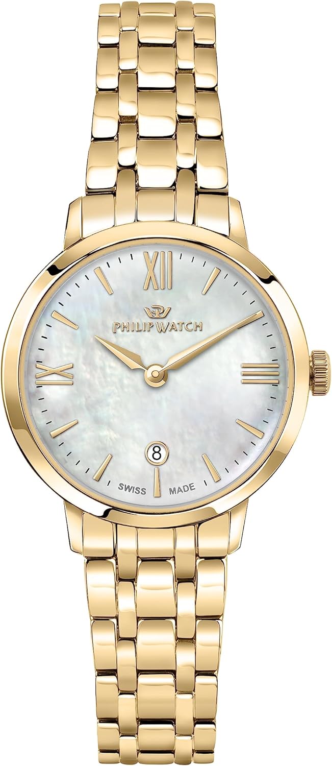 Philip Watch AUDREY Orologio Donna Tempo e data in Acciaio, Placcato oro - R8253150511 Philip Watch AUDREY Orologio Donna Tempo e data in Acciaio, Placcato oro - R8253150511
