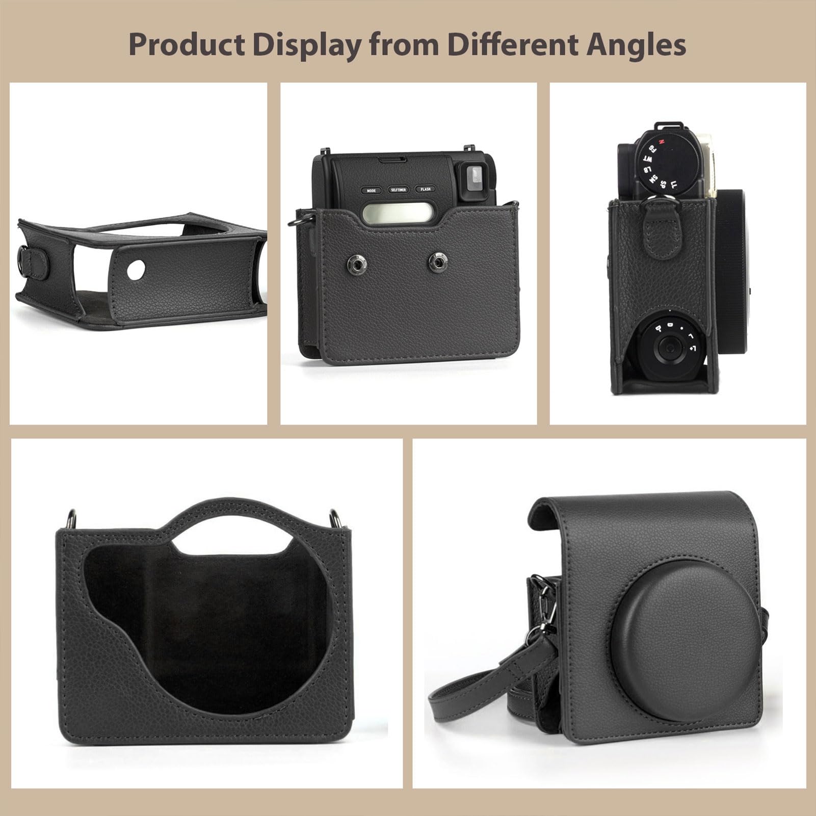 Custodia per fotocamera Mini 99 Borsa protettiva leggera con tracolla regolabile per un facile accesso (Nera)