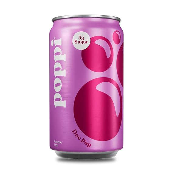 Poppi Prebiotic Soda, Doc Pop, 7.5 Fl Oz, 24 Pack